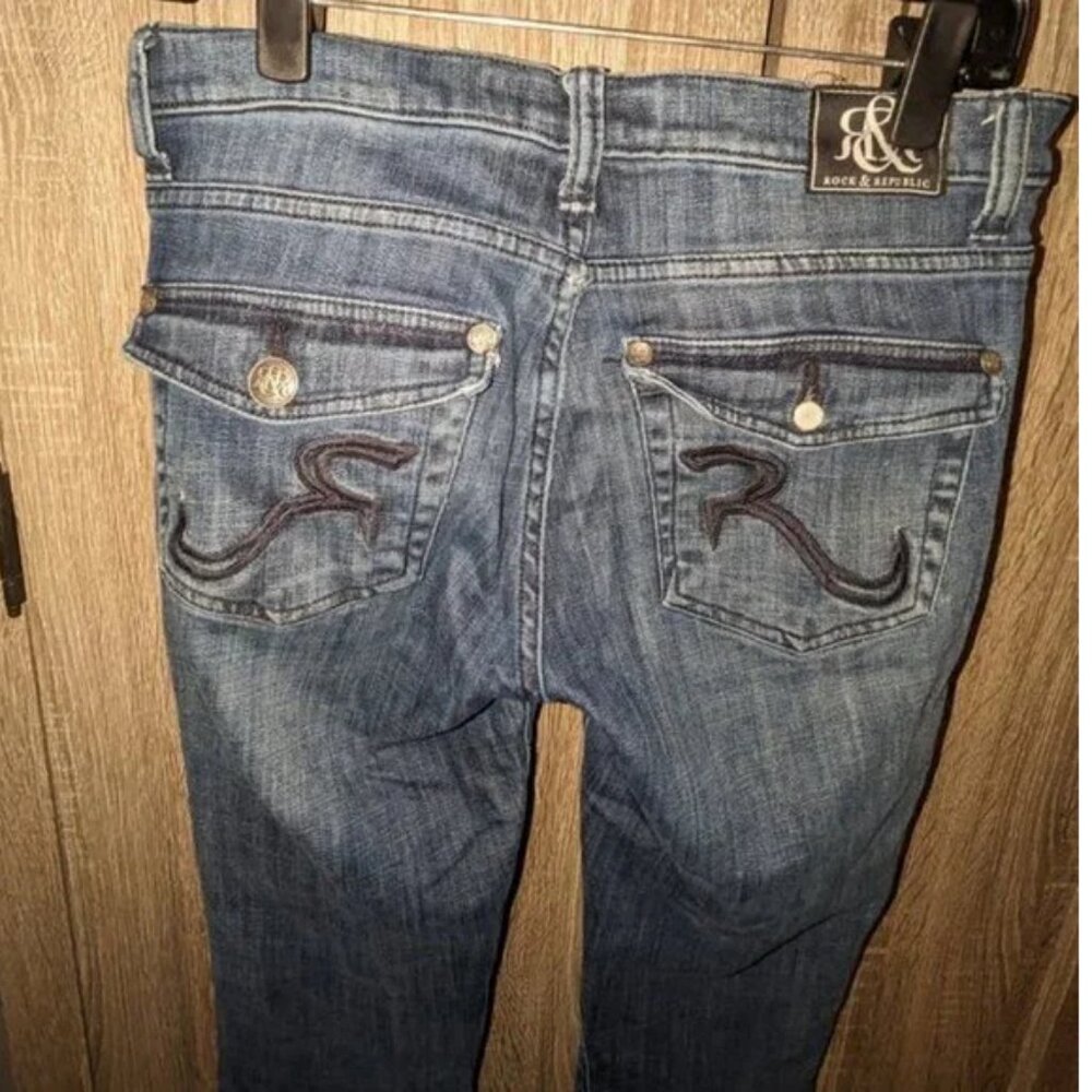 *3 FOR $9* Rock & Republic Kasandra Bootcut leg Boot Cut Fit Stretch Jeans Pants - Picture 3 of 3